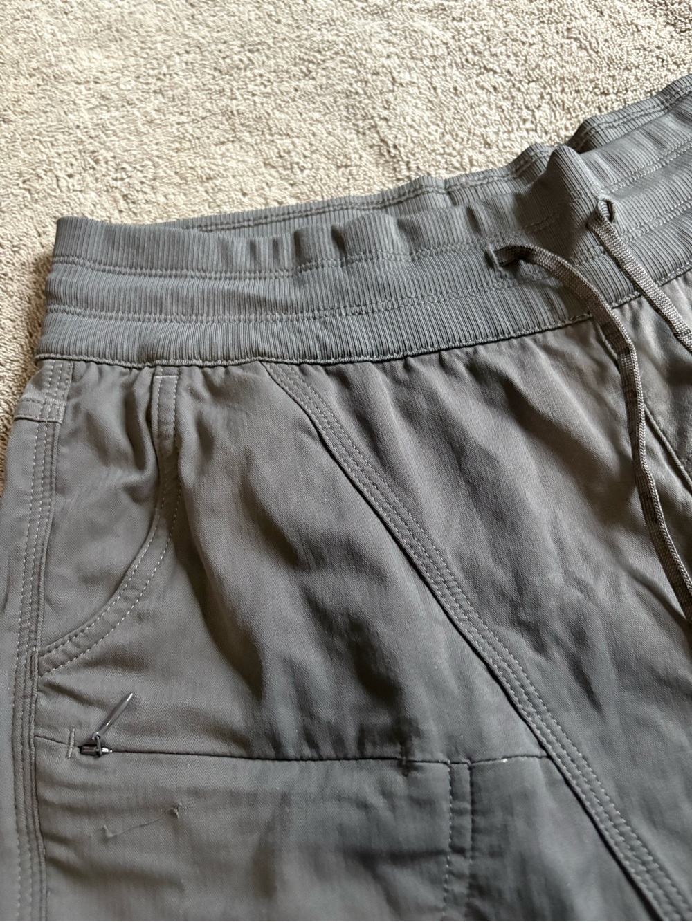 The North Face Women's Charcoal Drawstring Athletic Shorts - Picture 3 of 6